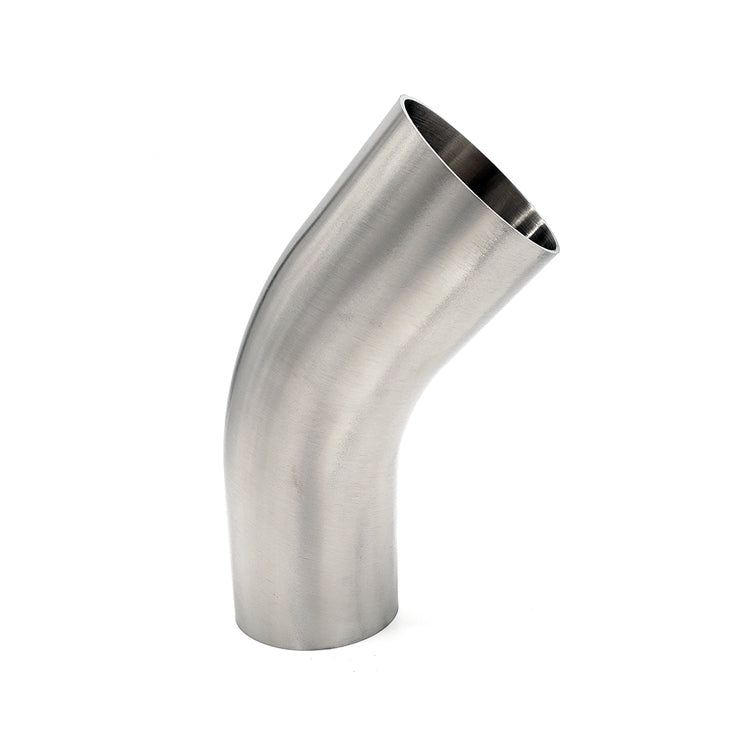 3.000" 16ga 45° Mandrel Bend w/ 2" Tangents - (4.500" CLR) - Brushed Finish - 304 Stainless