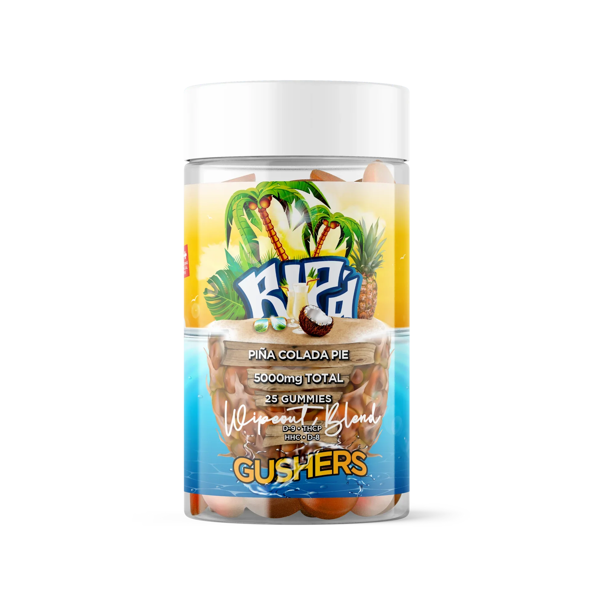RIP'D GUSHERS GUMMIES WIPEOUT BLEND (DELTA-9 + THC-A + HHC + DELTA-8) 200MG/GUMMY 10CT/PACK
