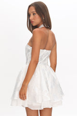 Lusting Halter A-Line Mini Dress White