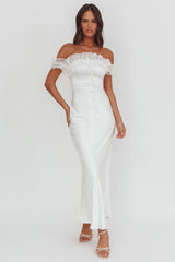 Summerfield Off-Shoulder Maxi Dress White