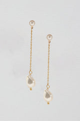 Rosamund Pearl Drop Earrings Gold