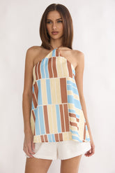 Chichi Halter Top Print Butter