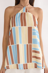 Chichi Halter Top Print Butter