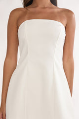 Talina Strapless Two-Piece Lace Skort Set White