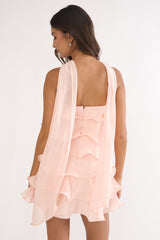 Love Note Strapless Layered Mini Dress Pink