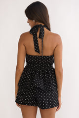 Molly Faux Pocket Shorts Polka Dot Black