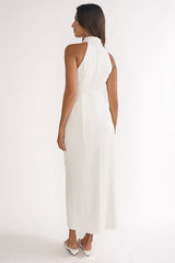 Esmarie Collared Maxi Dress White