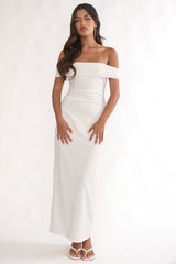 Love Languages Off-Shoulder Maxi Dress White