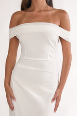 Love Languages Off-Shoulder Maxi Dress White