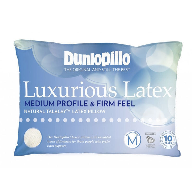 Dunlopillo Luxurious Latex Medium Profile & Firm Feel Pillow